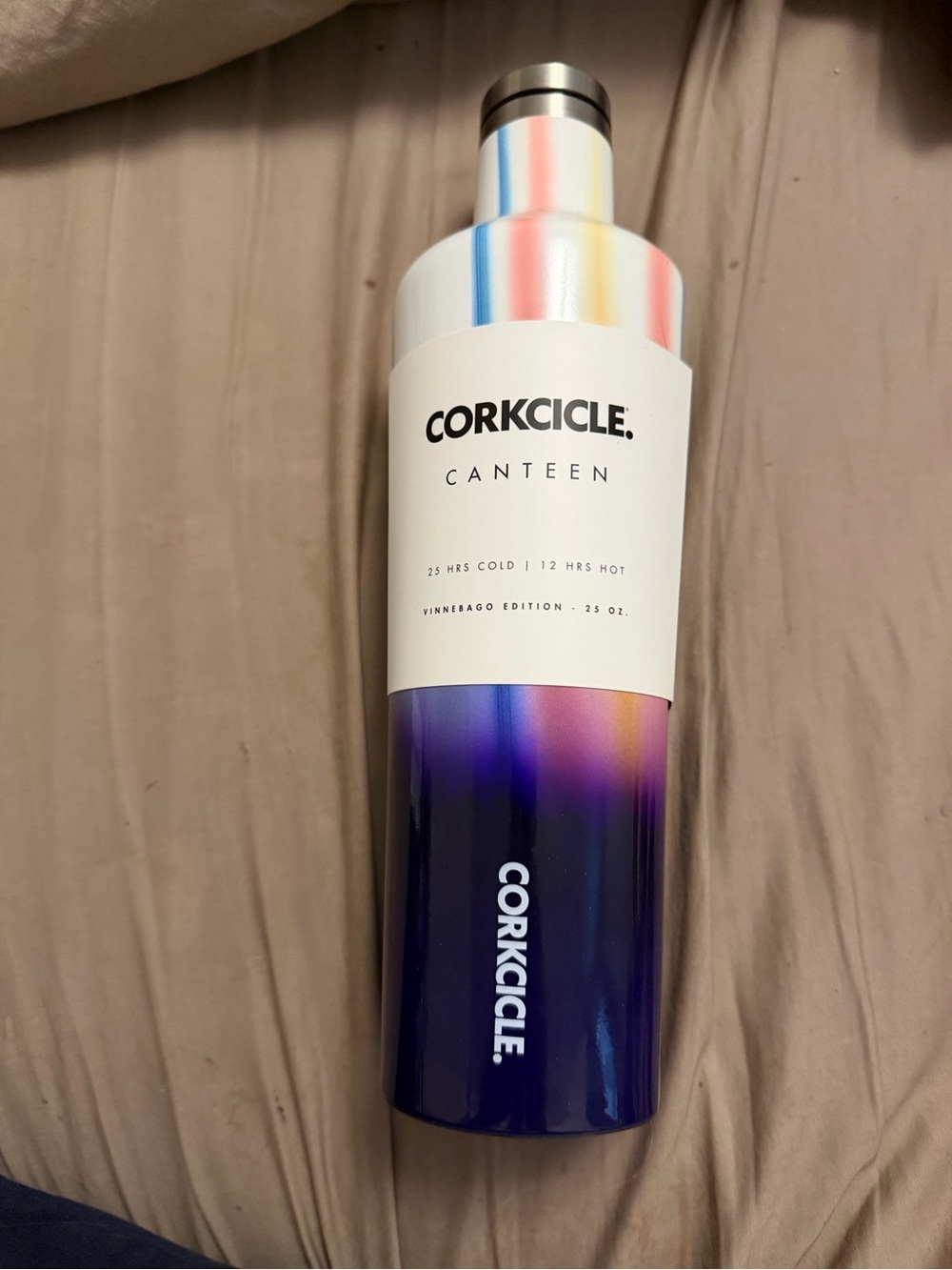 Corkcicle Canteen - Iridescent Blue to Purple Gradient with Rainbow Hues